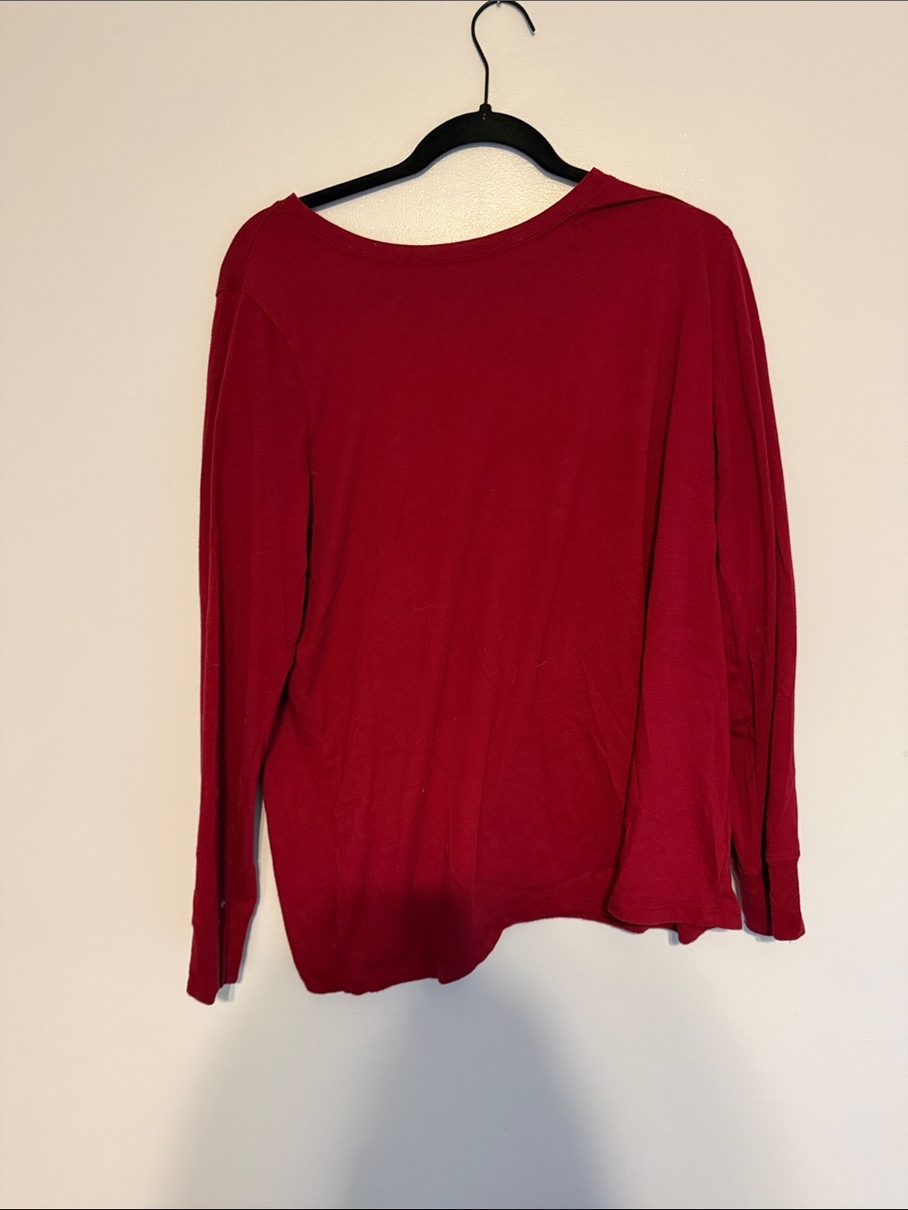 torrid Red Long Sleeve Boatneck Top
